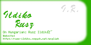 ildiko rusz business card